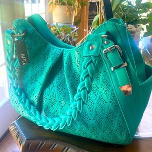 Turquoise Faux Leather Purse BRAND NEW